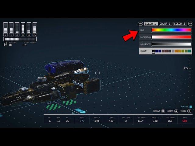 how to change color of starfeild magic